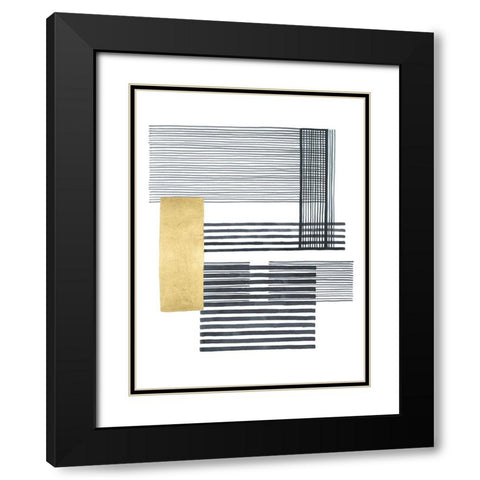Boxed Plaid II Black Modern Wood Framed Art Print with Double Matting by Lam, Vanna