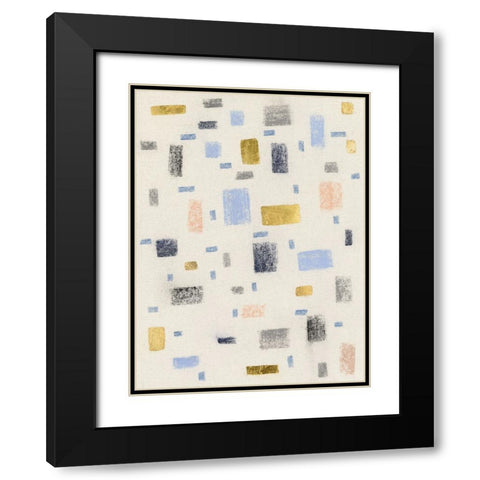 Free Blocks I Black Modern Wood Framed Art Print with Double Matting by Lam, Vanna
