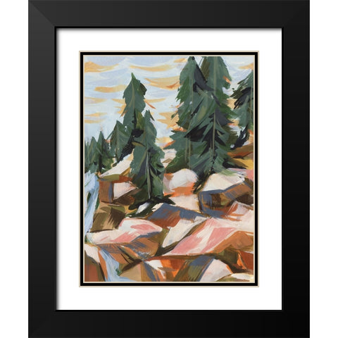 Forest Scape II Black Modern Wood Framed Art Print with Double Matting by Wang, Melissa