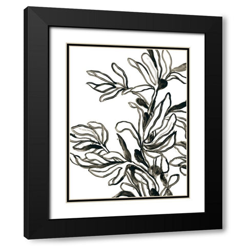 Kelp Contour III Black Modern Wood Framed Art Print with Double Matting by Vess, June Erica