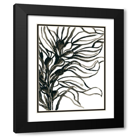 Kelp Contour IV Black Modern Wood Framed Art Print with Double Matting by Vess, June Erica
