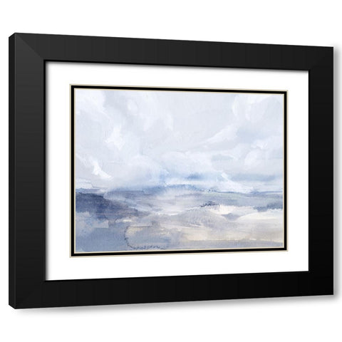 Periwinkle Seas II Black Modern Wood Framed Art Print with Double Matting by Barnes, Victoria