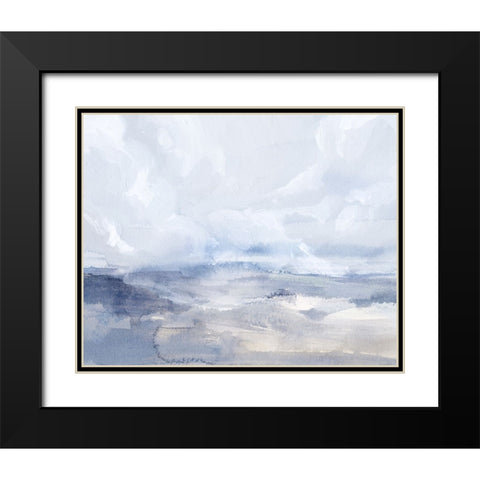 Periwinkle Seas II Black Modern Wood Framed Art Print with Double Matting by Barnes, Victoria