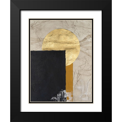 Adorned Geometric I Black Modern Wood Framed Art Print with Double Matting by Willett, Michael