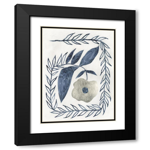 Royal Corolla I Black Modern Wood Framed Art Print with Double Matting by Lam, Vanna