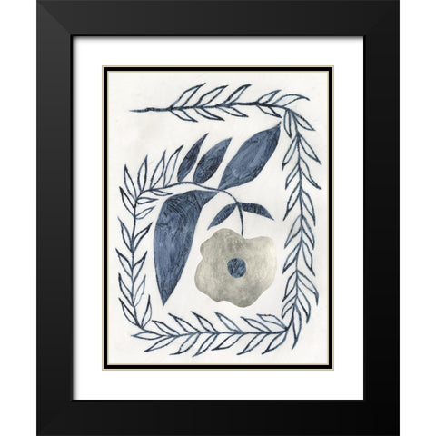 Royal Corolla I Black Modern Wood Framed Art Print with Double Matting by Lam, Vanna