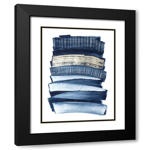 Lineups I Black Modern Wood Framed Art Print with Double Matting by Lam, Vanna