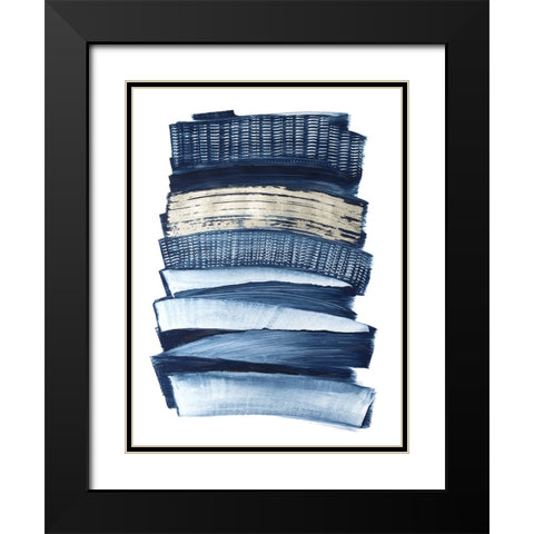 Lineups I Black Modern Wood Framed Art Print with Double Matting by Lam, Vanna