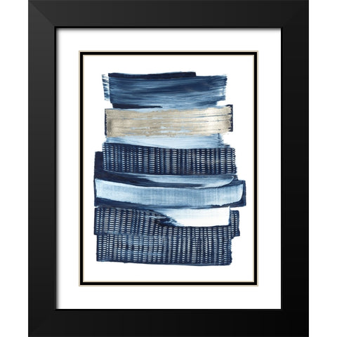 Lineups II Black Modern Wood Framed Art Print with Double Matting by Lam, Vanna