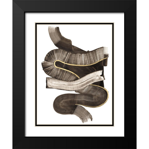 Coiling I Black Modern Wood Framed Art Print with Double Matting by Lam, Vanna