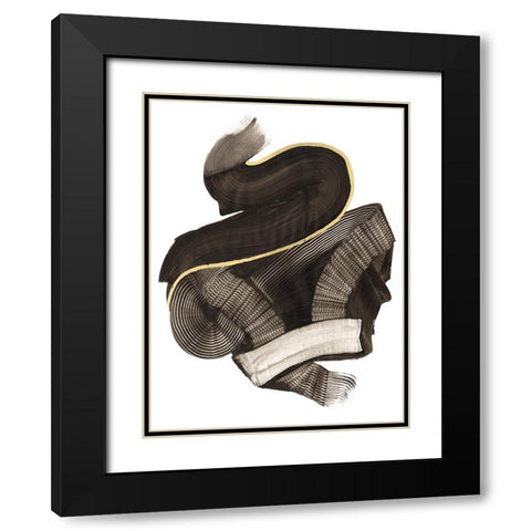Coiling II Black Modern Wood Framed Art Print with Double Matting by Lam, Vanna
