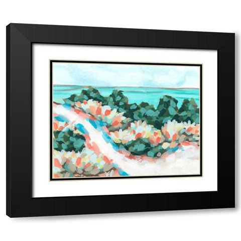 Beach Side II Black Modern Wood Framed Art Print with Double Matting by Wang, Melissa