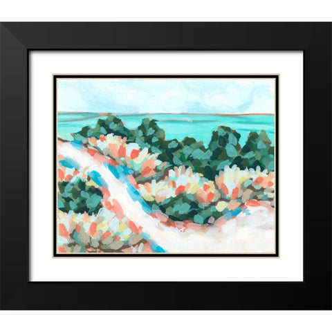 Beach Side II Black Modern Wood Framed Art Print with Double Matting by Wang, Melissa