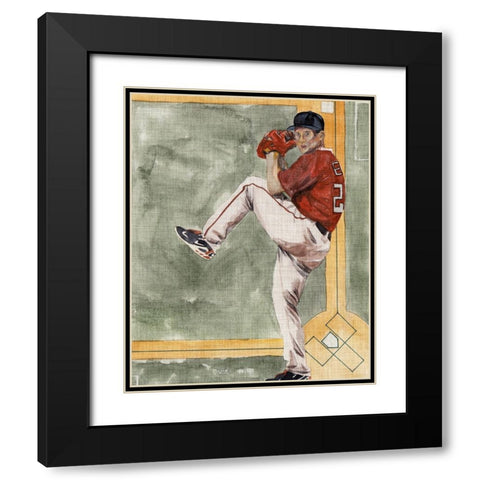 Playing Field II Black Modern Wood Framed Art Print with Double Matting by Wang, Melissa