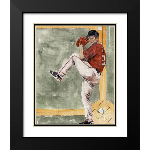 Playing Field II Black Modern Wood Framed Art Print with Double Matting by Wang, Melissa