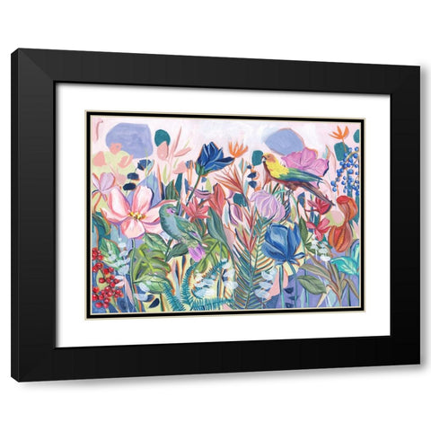 Tropical Paradise Botanica II Black Modern Wood Framed Art Print with Double Matting by Wang, Melissa