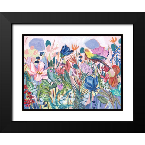 Tropical Paradise Botanica II Black Modern Wood Framed Art Print with Double Matting by Wang, Melissa