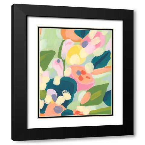 Brushy Tropics IV Black Modern Wood Framed Art Print with Double Matting by Vess, June Erica