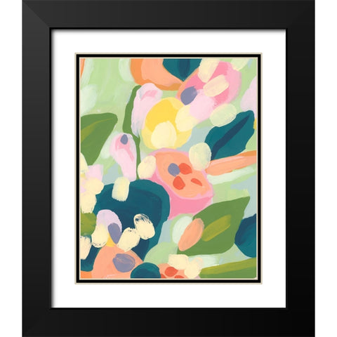 Brushy Tropics IV Black Modern Wood Framed Art Print with Double Matting by Vess, June Erica