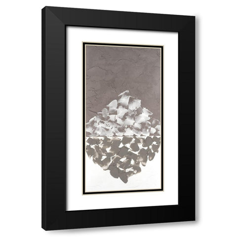 Hued Plaster V Black Modern Wood Framed Art Print with Double Matting by Willett, Michael