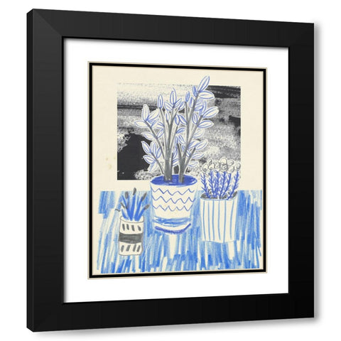 Plant Family III Black Modern Wood Framed Art Print with Double Matting by Wang, Melissa