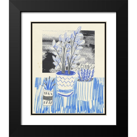 Plant Family III Black Modern Wood Framed Art Print with Double Matting by Wang, Melissa