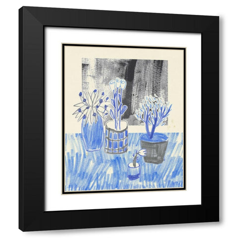 Plant Family IV Black Modern Wood Framed Art Print with Double Matting by Wang, Melissa