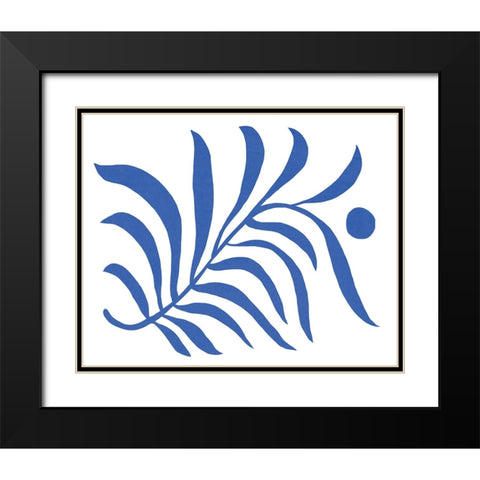Blue Fern I Black Modern Wood Framed Art Print with Double Matting by Green, Jacob
