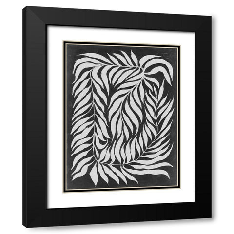 Chalkboard Vines I Black Modern Wood Framed Art Print with Double Matting by Parker, Jennifer Paxton