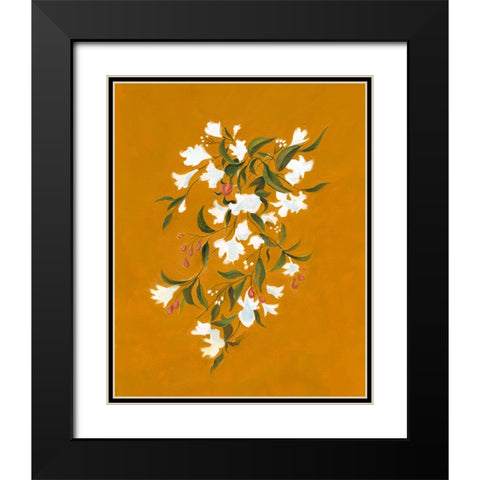 Vine Study in Sienna I Black Modern Wood Framed Art Print with Double Matting by Marr, Laura