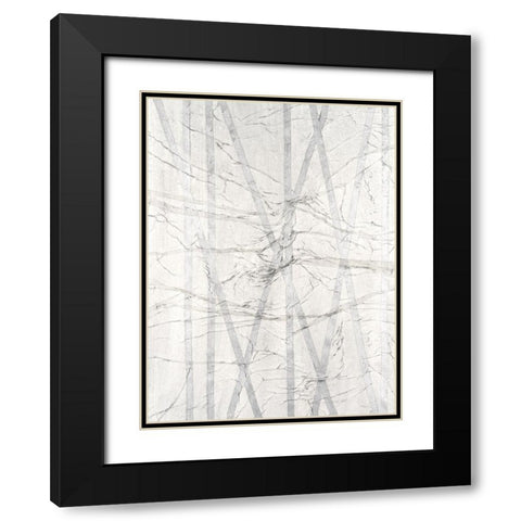 Pewter Forrest II Black Modern Wood Framed Art Print with Double Matting by Lam, Vanna