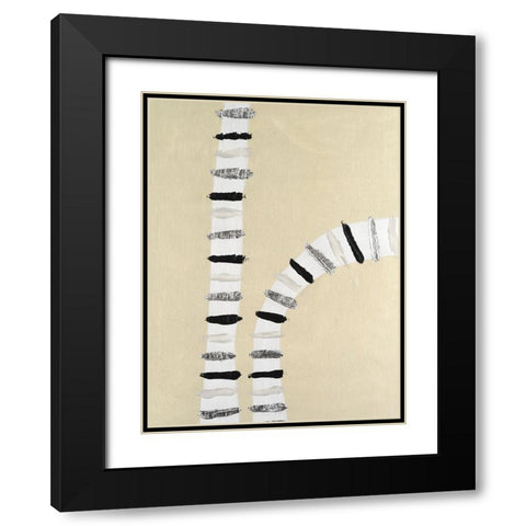 Marked Grooves II Black Modern Wood Framed Art Print with Double Matting by Willett, Michael