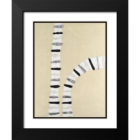 Marked Grooves II Black Modern Wood Framed Art Print with Double Matting by Willett, Michael