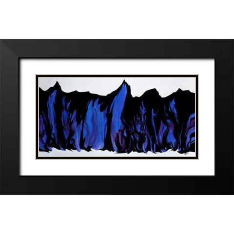 Blue Majestic Black Modern Wood Framed Art Print with Double Matting by Douglass, Farrell