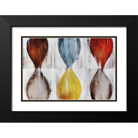 Hour Glass Black Modern Wood Framed Art Print with Double Matting by Edmunds, Sydney