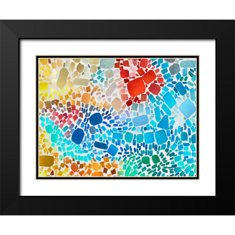 Colorful Bedrock IV Black Modern Wood Framed Art Print with Double Matting by Saunders, Alonzo
