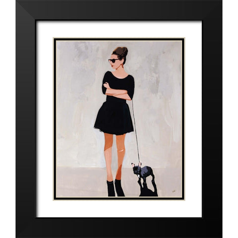 Frenchy Black Modern Wood Framed Art Print with Double Matting by Rabo, Clayton