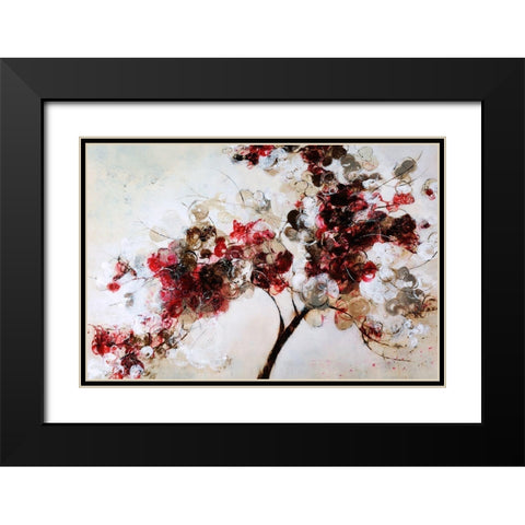 Sugarplum Black Modern Wood Framed Art Print with Double Matting by Taylor, Kari