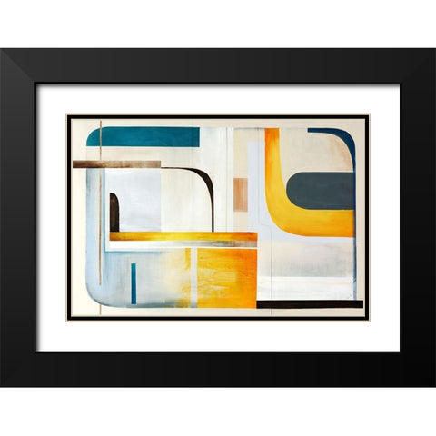Turnabout Black Modern Wood Framed Art Print with Double Matting by Edmunds, Sydney