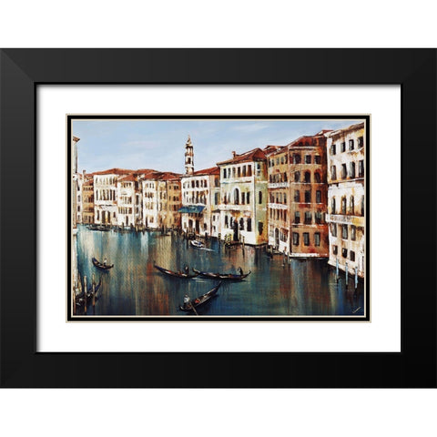 Venice in Spring Black Modern Wood Framed Art Print with Double Matting by Edmunds, Sydney