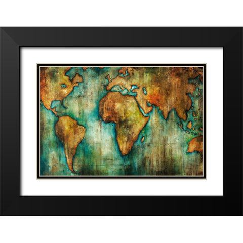 Quest Black Modern Wood Framed Art Print with Double Matting by Edmunds, Sydney