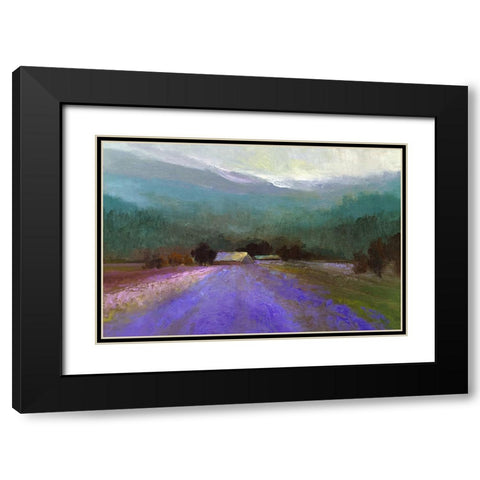 Lavender Light Black Modern Wood Framed Art Print with Double Matting by Finch, Sheila