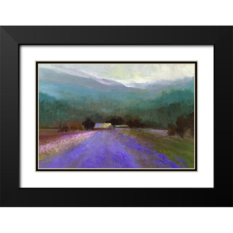 Lavender Light Black Modern Wood Framed Art Print with Double Matting by Finch, Sheila