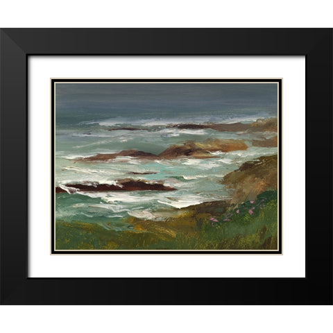 Pescadero II Black Modern Wood Framed Art Print with Double Matting by Finch, Sheila