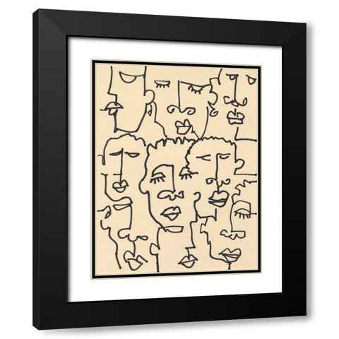 Ethic Inline II Black Modern Wood Framed Art Print with Double Matting by Dixon, Samuel