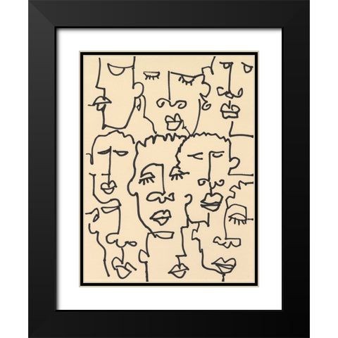 Ethic Inline II Black Modern Wood Framed Art Print with Double Matting by Dixon, Samuel