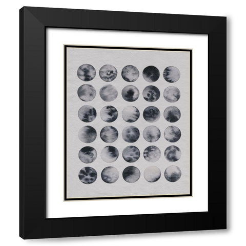 Many Moons I Black Modern Wood Framed Art Print with Double Matting by Popp, Grace