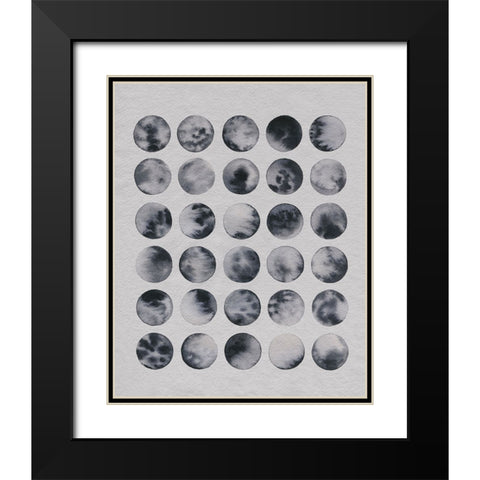 Many Moons I Black Modern Wood Framed Art Print with Double Matting by Popp, Grace