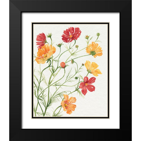 Warm Cosmos II Black Modern Wood Framed Art Print with Double Matting by Popp, Grace