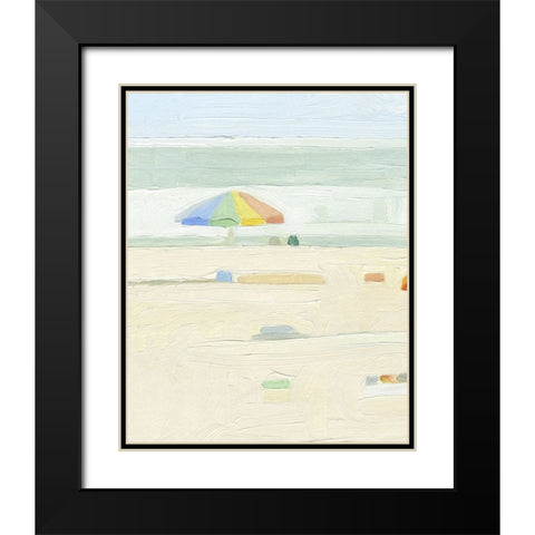 Abstract Umbrella I Black Modern Wood Framed Art Print with Double Matting by Caroline, Emma